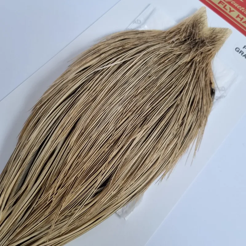 Whiting Pro-Grade Dry Fly Rooster Cape in Silver Badger-2